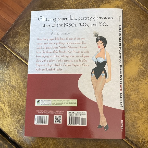 Vintage Golden Age of Hollywood Paper Dolls with Glitter by Gregg Nystrom - Picture 2 of 4